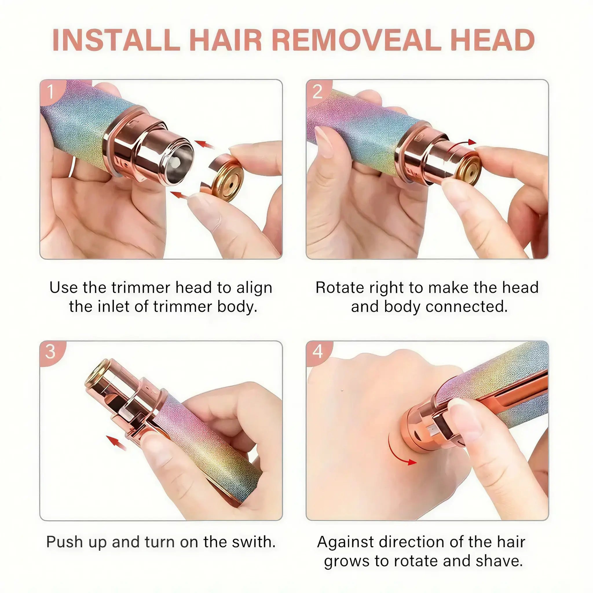2-in-1 Painless Eyebrow and Facial Trimmer